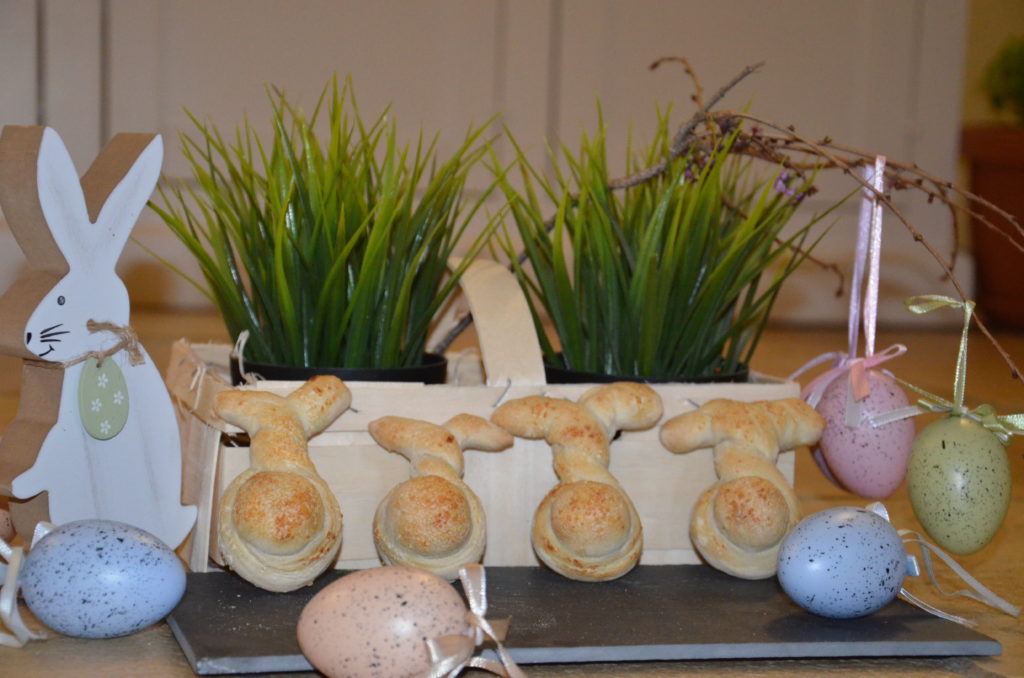 coniglietti segnaposto di pane